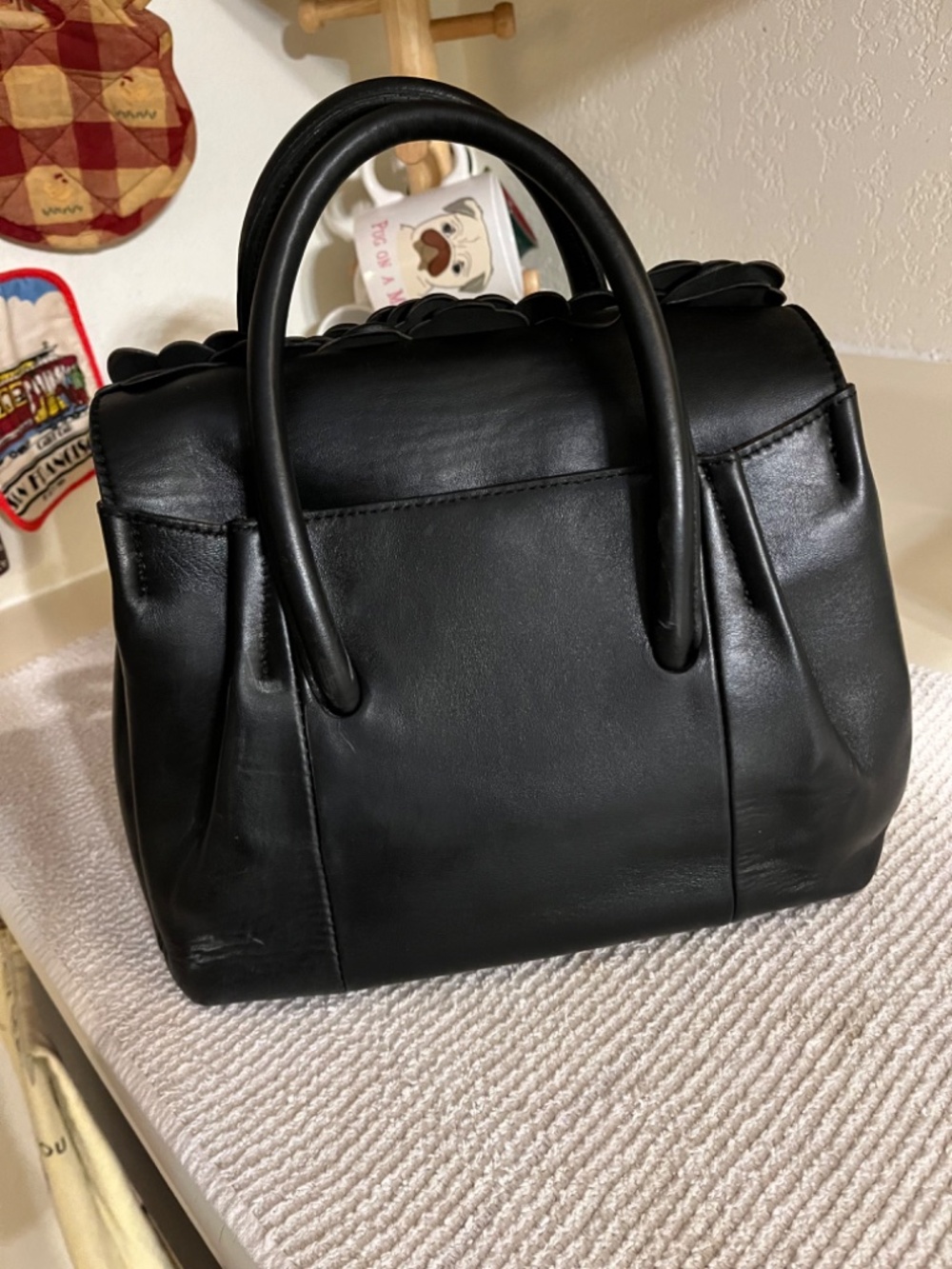 Patricia Nash Black Leather Crossbody -missing strap - Picture 10 of 11